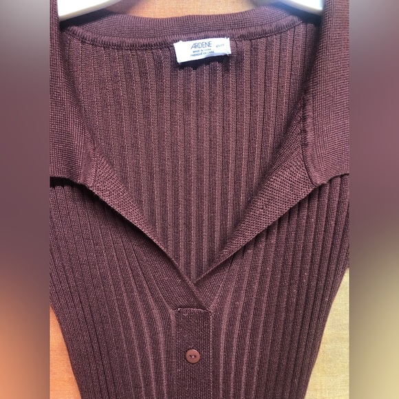 All the way down button polo dress with accent stripes - Picture 2 of 7